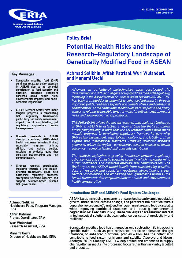 Potential Health Risks and the Research–Regulatory Landscape of Genetically Modified Food in ASEAN