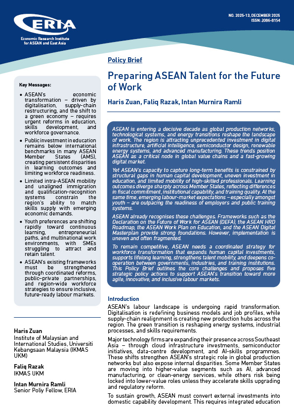 Preparing ASEAN Talent for the Future of Work